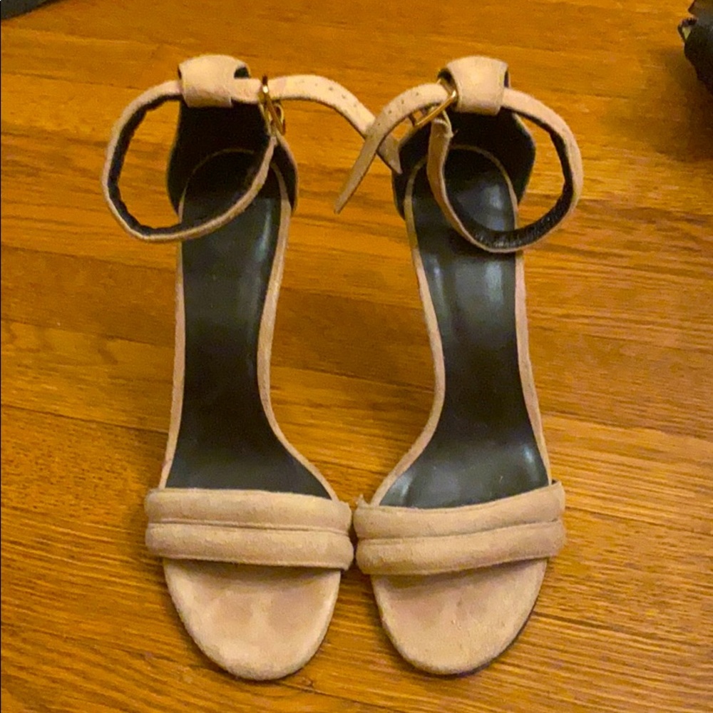 Nicholas suede beige heeled sandals